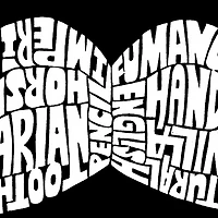 LA Pop Art Men's Word T-Shirt - Mustache