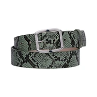 AGP PARIS Green Snake Print Women's Belt