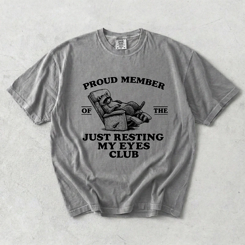 Simply Sage Market - Just Resting My Eyes Club Men's Garment Dyed Graphic T-shirt