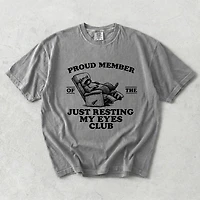 Simply Sage Market - Just Resting My Eyes Club Men's Garment Dyed Graphic T-shirt