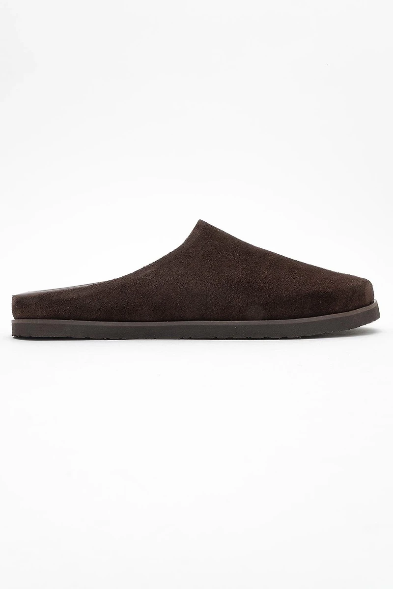 Forever & Always Womens Space Suede Leather Slide Sandals