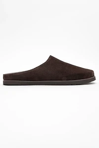Forever & Always Womens Space Suede Leather Slide Sandals