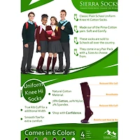 Wear Sierra Kids & Women Knee High Socks 3 Pair Packs