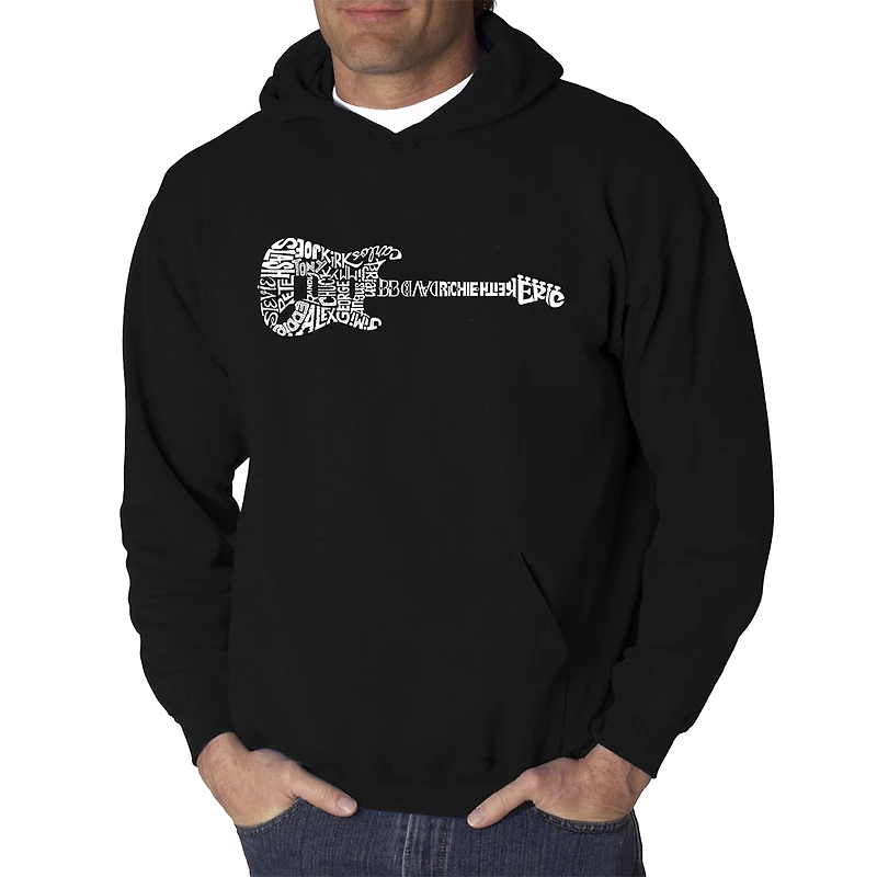 LA Pop Art Rock Guitar - Men's Word Hooded Sweatshirt