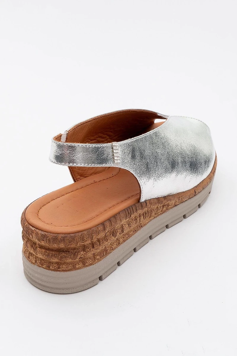 Forever & Always Womens Blom Leather Platform Sandals