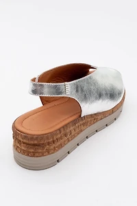 Forever & Always Womens Blom Leather Platform Sandals