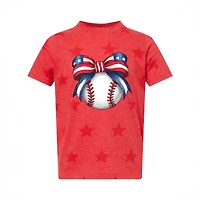 The Juniper Shop - Coquette Patriotic Baseball Toddler Short Sleeve Star Tee