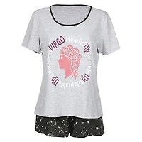 MeMoi Women's Virgo Zodiac Sign PJ Short Set