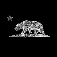 LA Pop Art California Bear - Mens Word Crew Sweatshirt