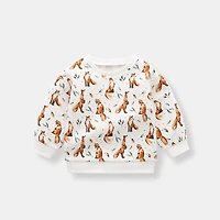MyKids-USA Baby 1pc Organic Cotton Allover Fox Graphic Longsleeve Hoodie