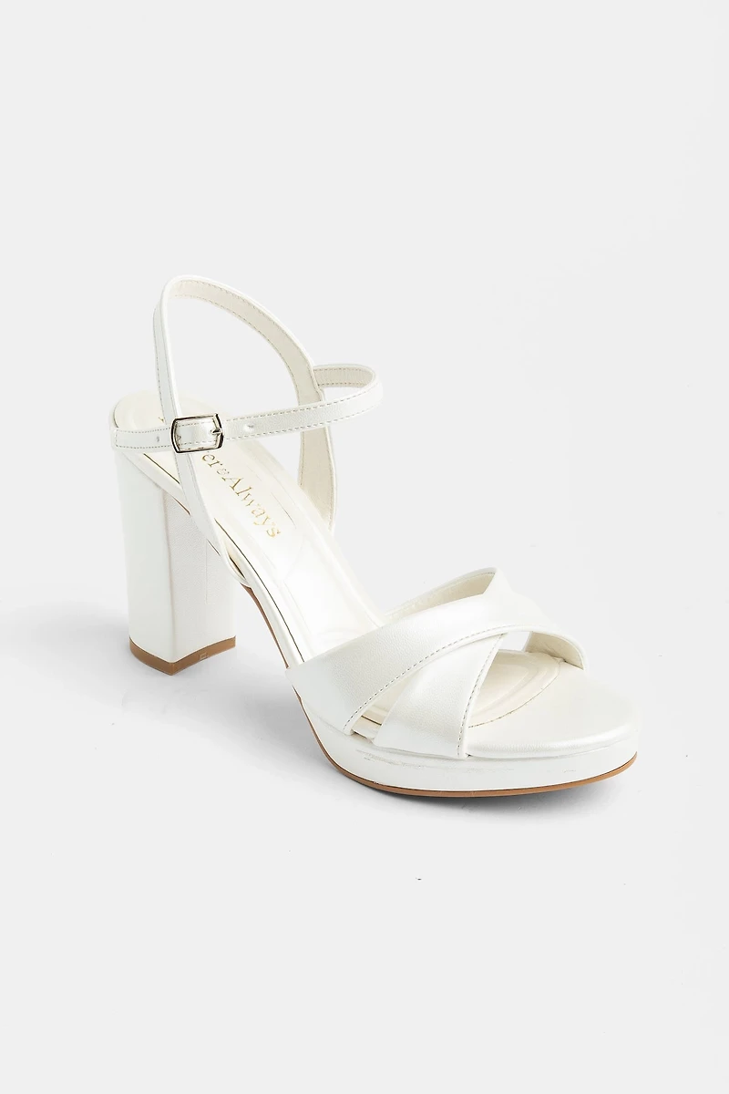 Forever & Always Womens Setto Slingback Bridal High Heel Sandals