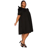 L I V D Women's Plus Zaya Pleated Swing Dress