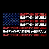 LA Pop Art Men's Word T-Shirt - Happy 4th of July