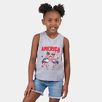 The Juniper Shop - America Flamingos Star Youth Tank Top