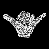 LA Pop Art Men's Hang Loose Word T-Shirt , Regular Fit