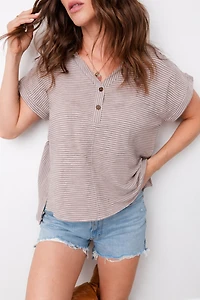Threaded Pear Women's Giuliana Side Slit T Shirt
