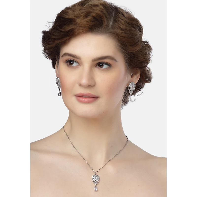 AGP PARIS Starlight Drop Womens Necklace and Earrings Set