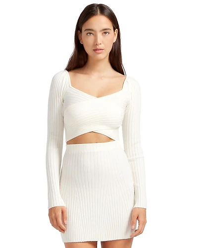 Belle & Bloom Womens Forget Me Not Knit Crop