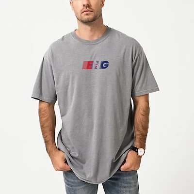 Simply Sage Market - Men's Garment Dyed Graphic T-Shirt England Soccer Lines