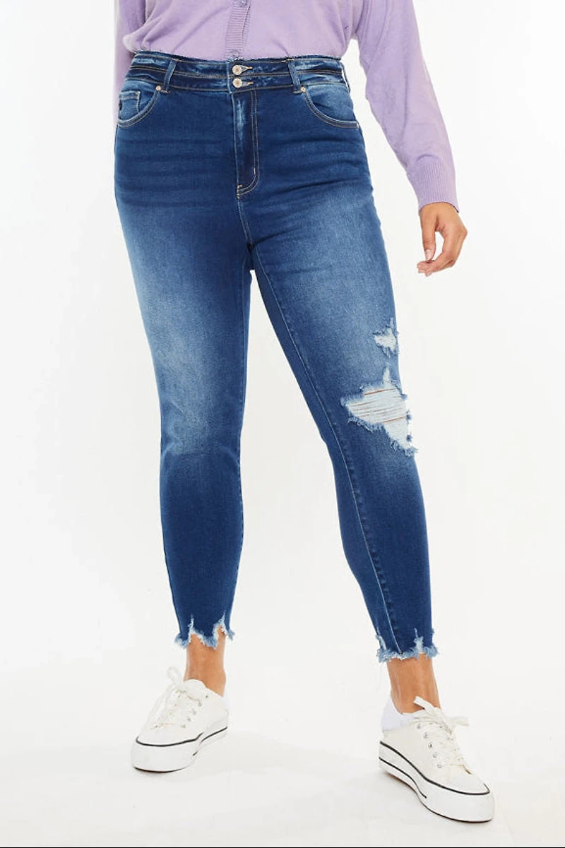 KanCan Women's Plus High Rise Ankle Skinny Jeans Haydee