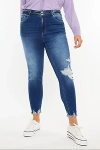 KanCan Women's Plus High Rise Ankle Skinny Jeans Haydee