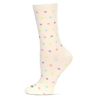 MeMoi Women's Multi Dots Bamboo Crew Socks