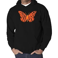 LA Pop Art Butterfly - Men's Word Hooded Sweatshirt