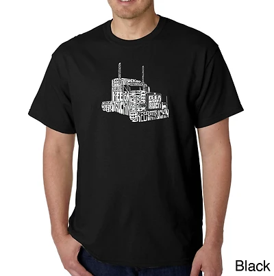 LA Pop Art Men's Keep On Truckin' Word T-Shirt