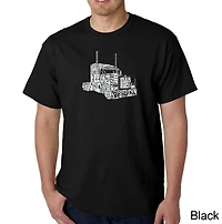 LA Pop Art Men's Keep On Truckin' Word T-Shirt