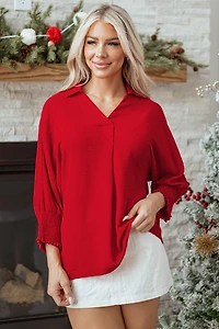 Threaded Pear Women's Della Sleeve Oversized Tunic Top