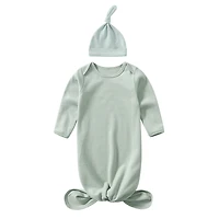 MyKids-USA Baby Sleeping Bag Hat Set Spring Summer Sleepwear Anti-Kicker Surprise Jump Swaddling Clothes