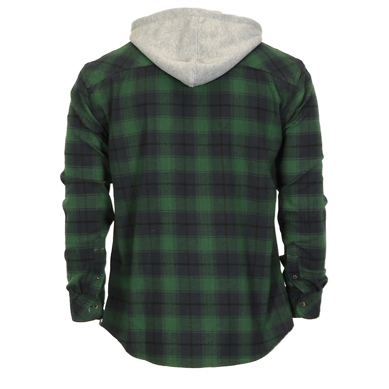 Gioberti Men's Removable Hoodie Flannel Shirt