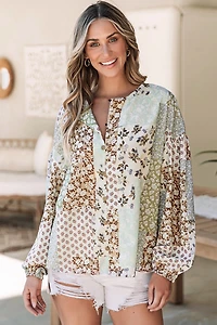 Threaded Pear Women's Winnie Long Puff Sleeve Shirt