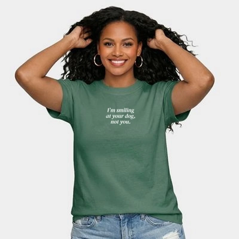 Simply Sage Market - I'm Smiling At Your Dog, Not You Women's Relaxed Boxy Tee