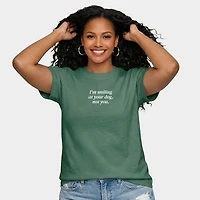 Simply Sage Market - I'm Smiling At Your Dog, Not You Women's Relaxed Boxy Tee