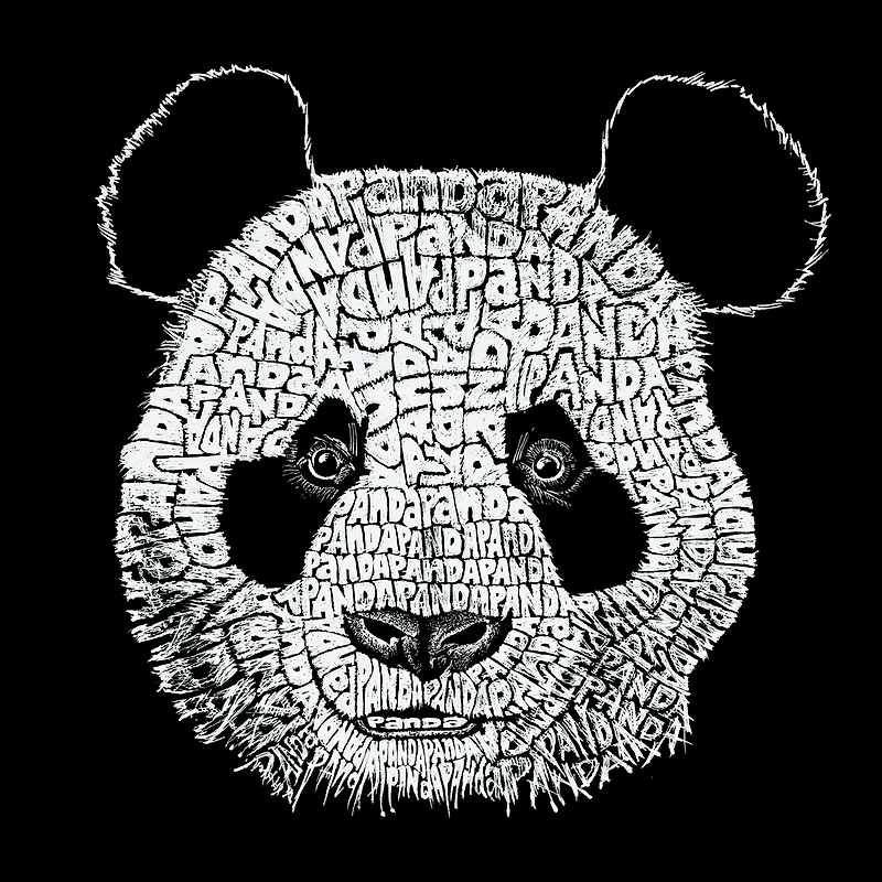 LA Pop Art Men's Word T-Shirt - Panda
