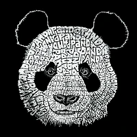 LA Pop Art Men's Word T-Shirt - Panda