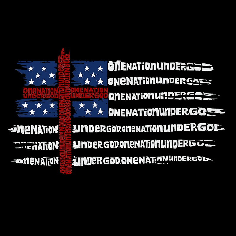 LA Pop Art One Nation Flag - Women's Word Hooded Sweatshirt