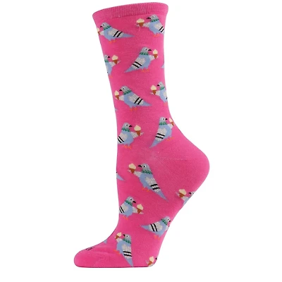 MeMoi Feed the NYC Pigeons Bamboo Blend Crew Socks