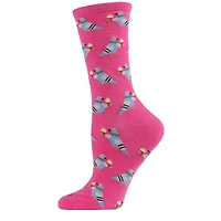 MeMoi Feed the NYC Pigeons Bamboo Blend Crew Socks