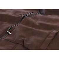 Gioberti Men's Faux Suede Bomber Jacket with Warm Light Inner Padding