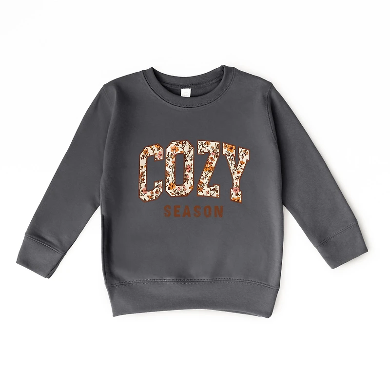 The Juniper Shop - Toddler Graphic Sweatshirt Cozy Season Floral