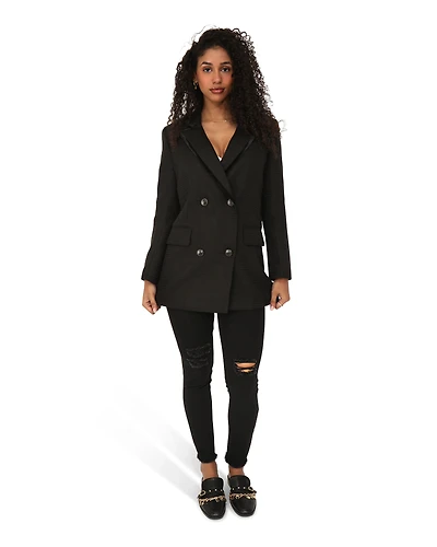 Belle & Bloom Womens Because Of You Trimmed Blazer