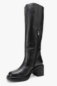 Forever & Always Womens Fros Leather Knee High Boot