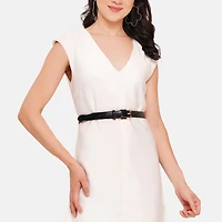 AGP PARIS Black Snake Print Women's Belt