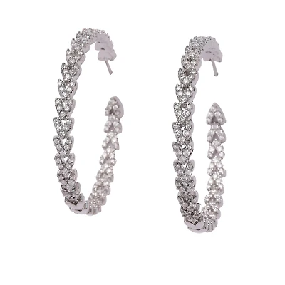AGP PARIS Womens Diva Twinkling Small Hoop Earrings