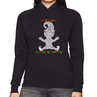 LA Pop Art Christmas Elf - Women's Word Hooded Sweatshirt