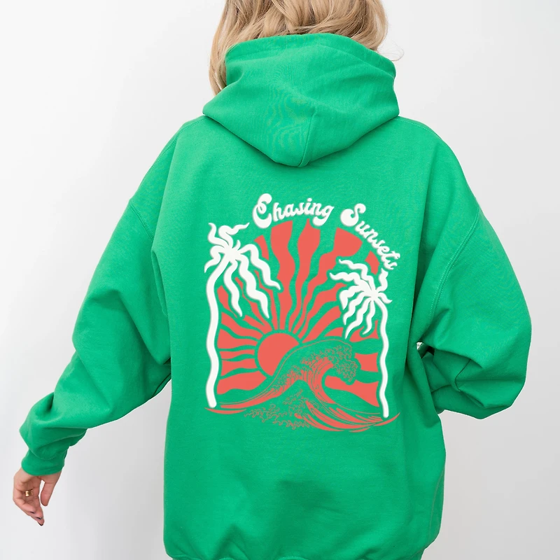 Simply Sage Market - Chasing Sunsets Groovy Puff Print Women's Graphic Hoodie