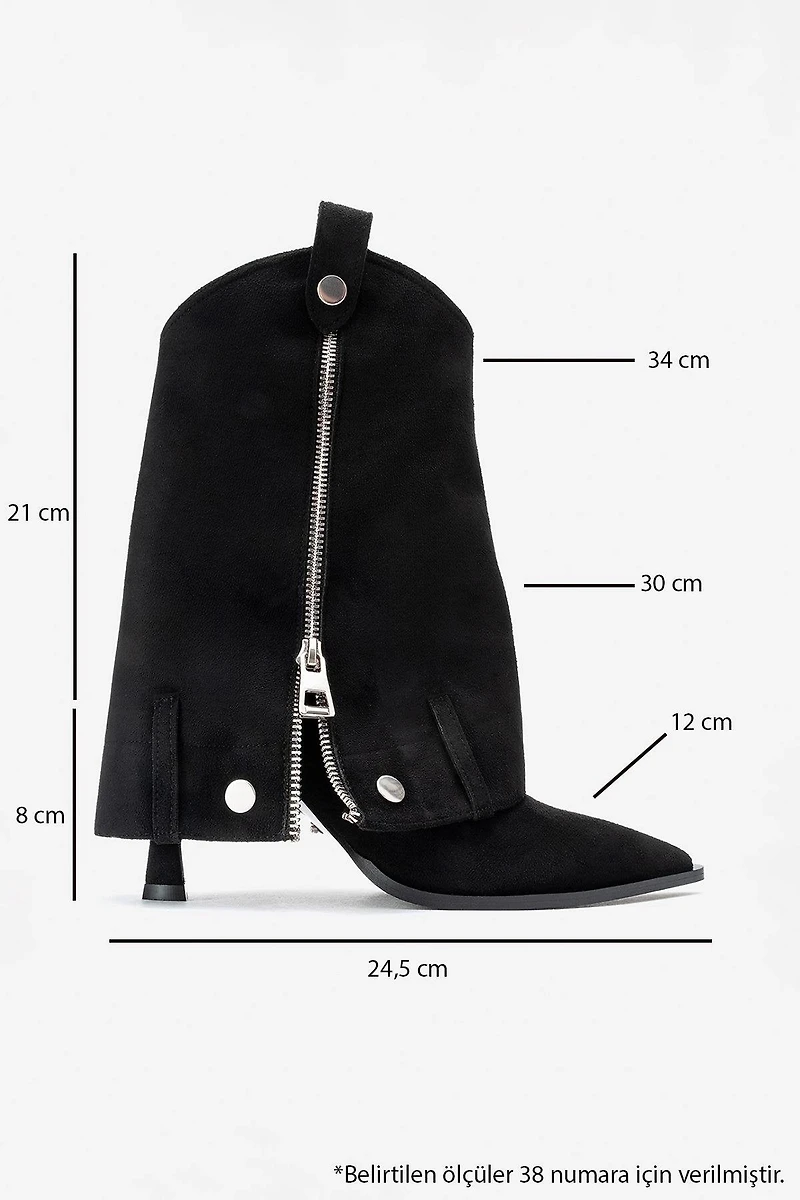 Prologue Shoes Womens Lola Zip Pointed Toe Heel Boot