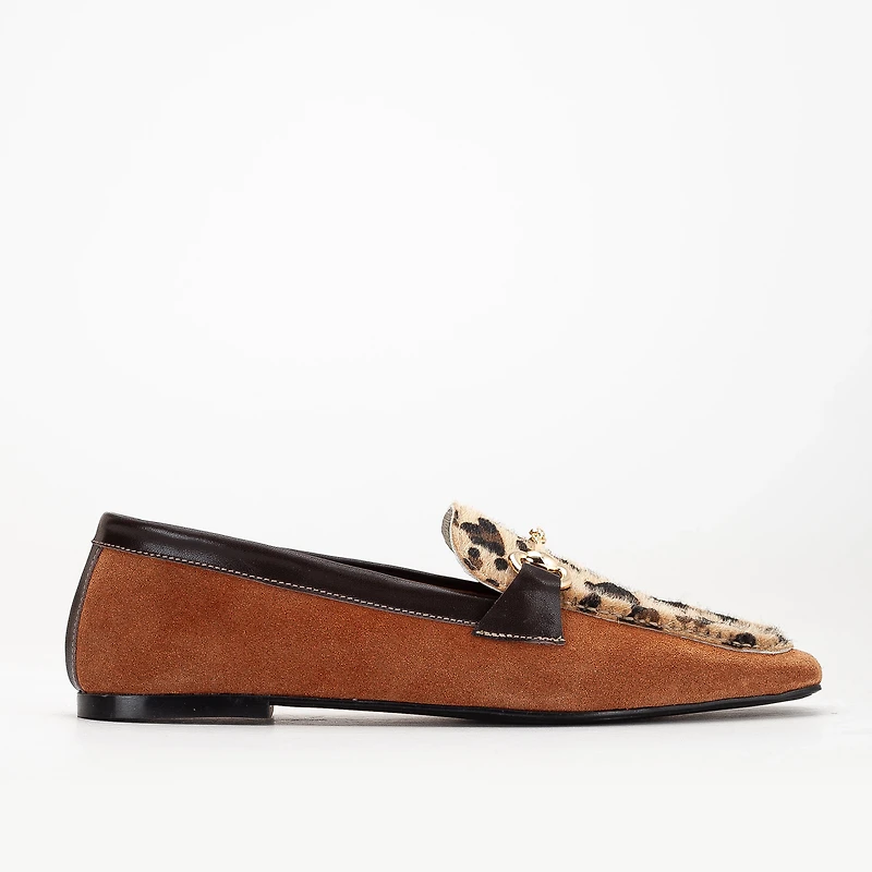Forever & Always Womens Mabel Suede Leather Horsebit Loafers